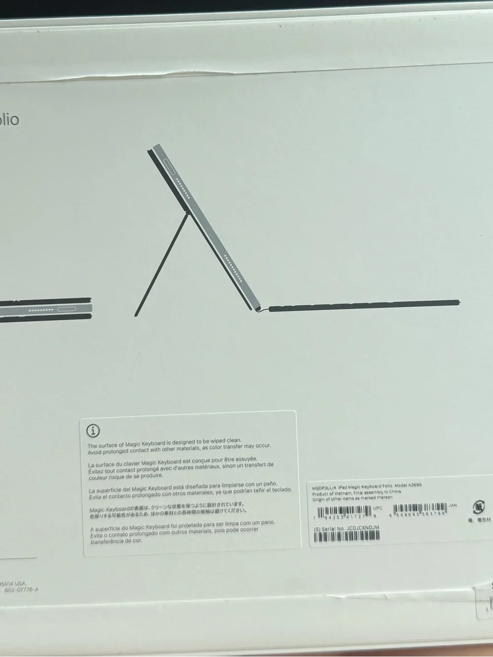 Apple Magic Keyboard for iPad Pro — White/Silver